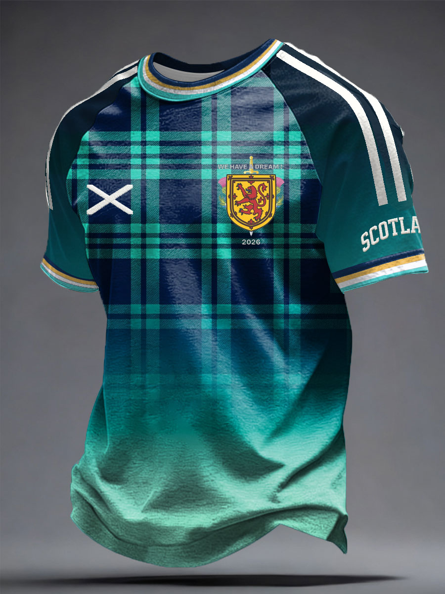 Men's UK Football Lover Scotland Printed short sleeve t-shirt 03