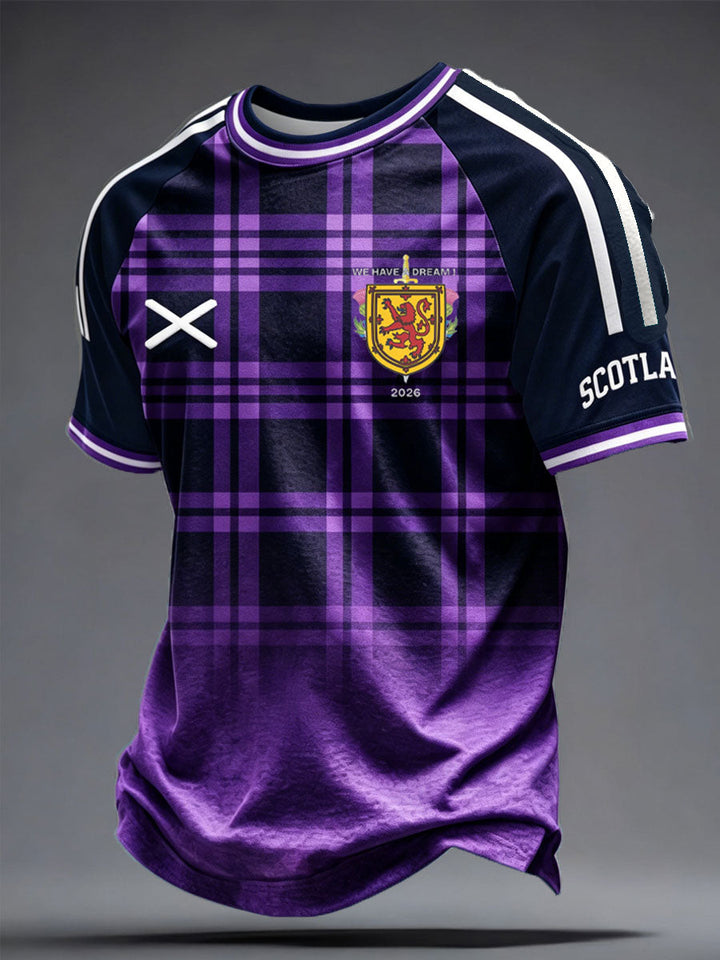 Men's UK Football Lover Scotland Printed short sleeve t-shirt 01