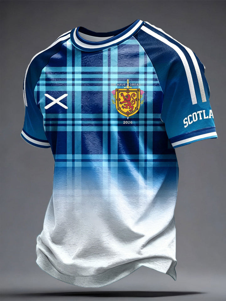 Men's UK Football Lover Scotland Printed short sleeve t-shirt 02