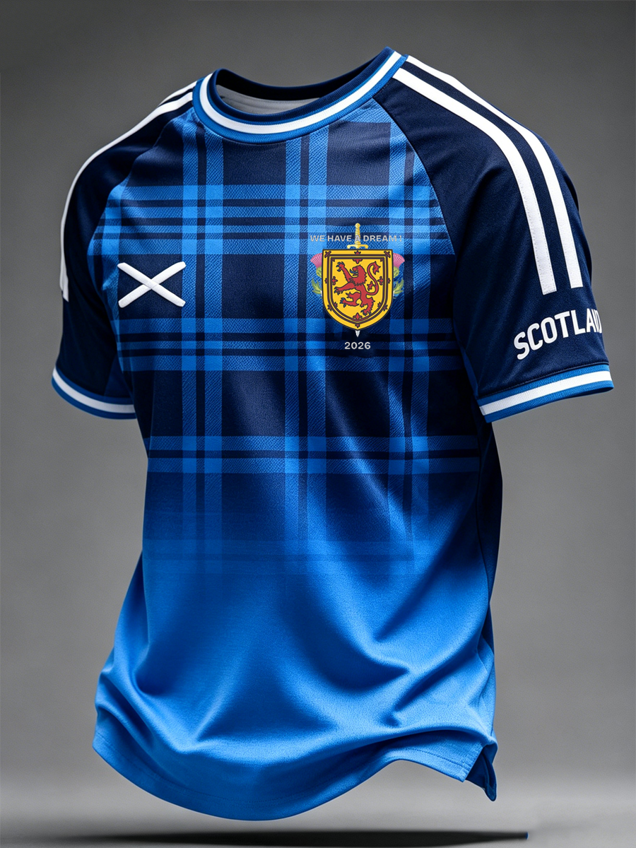 Men's UK Football Lover Scotland Printed short sleeve t-shirt 02