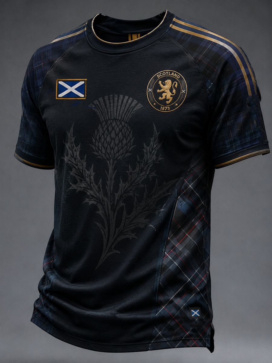 Men's UK Football Lover Scotland Printed short sleeve t-shirt 01