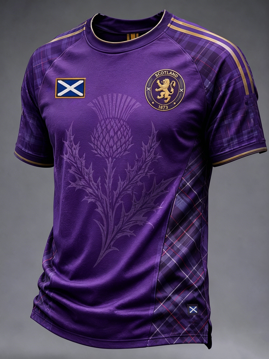Men's UK Football Lover Scotland Printed short sleeve t-shirt 01