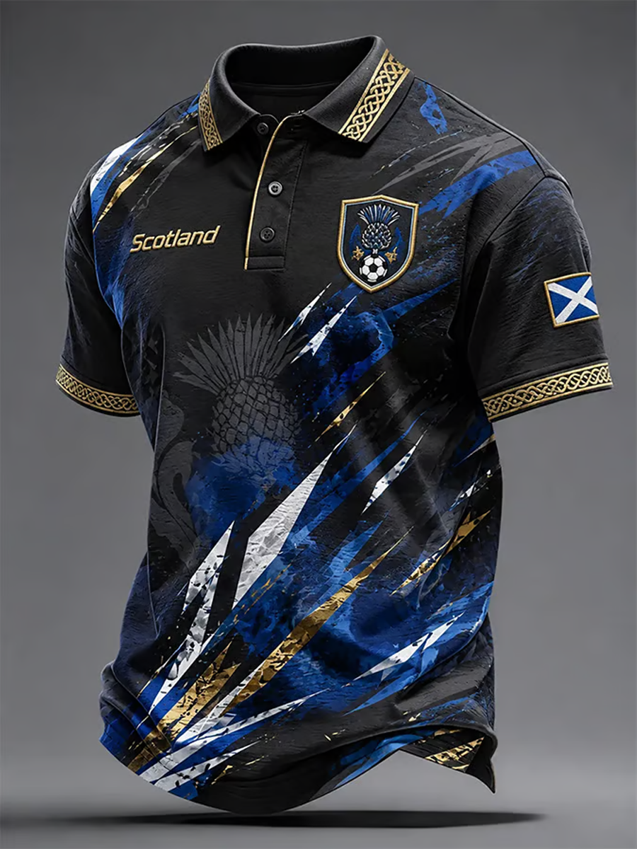 Men's UK Football Lover Scotland Printed polo shirt