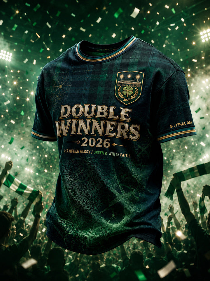 Men's Scotland Football Lover Green Faith Printed T-shirt