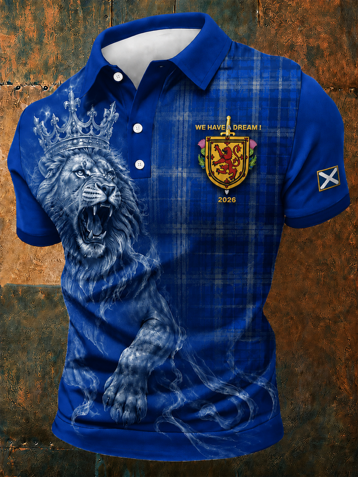 Men's UK Football Lover Scotland Printed polo shirt