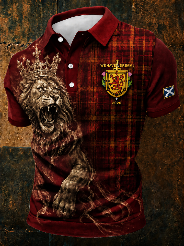 Men's UK Football Lover Scotland Printed polo shirt